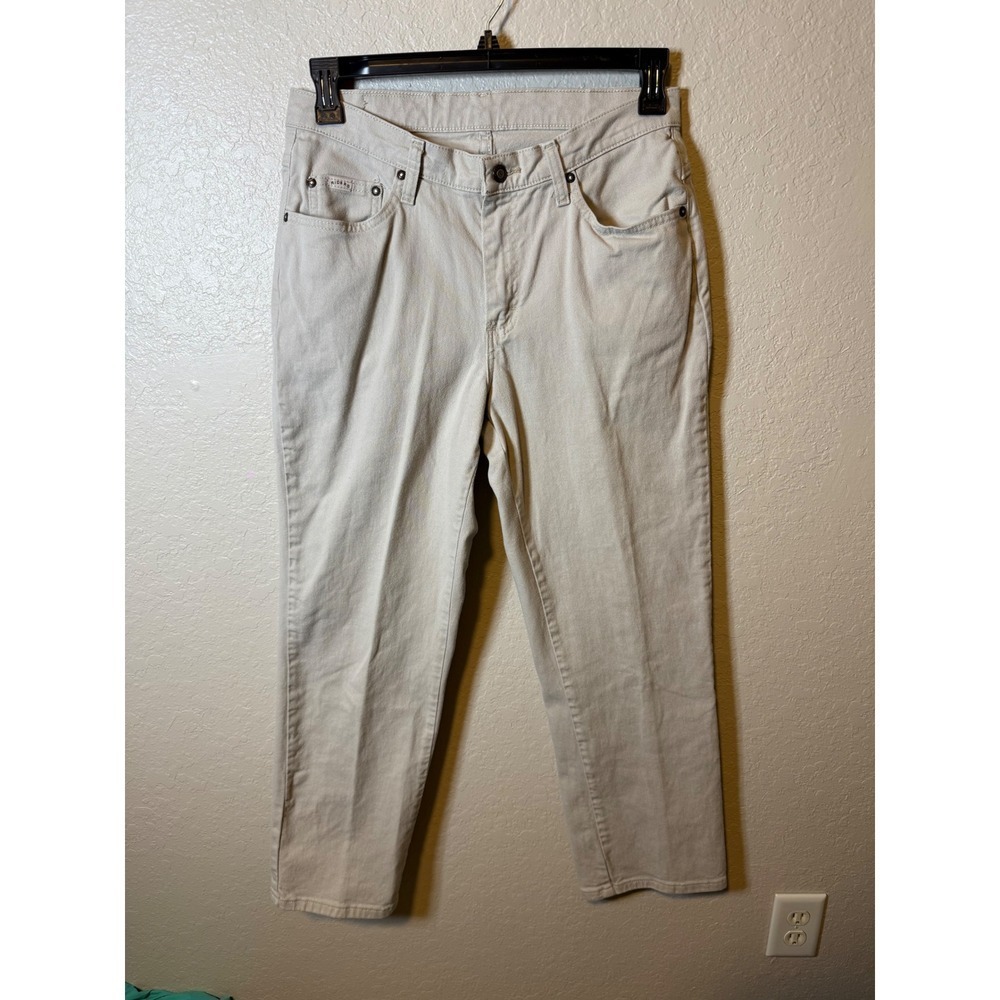 Riders by Lee Beige Womens Jeans High Waist Relaxed Fit Classic Everyday Pants